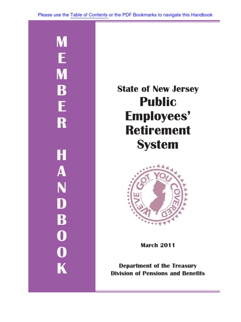 NJ Pers PDF Pension Retirement