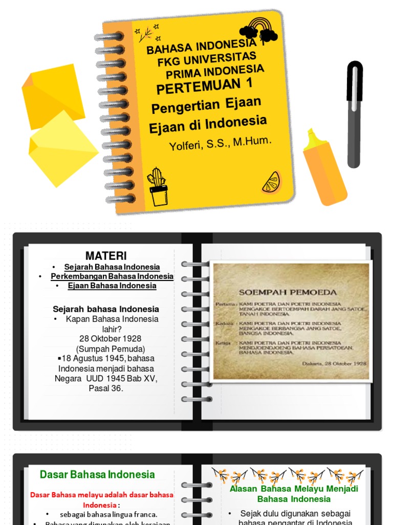Pengertian Ejaan Ejaan Di Indonesia | PDF