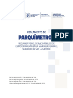 Reglamento Parquimetro Colores Administracion 2021-2024