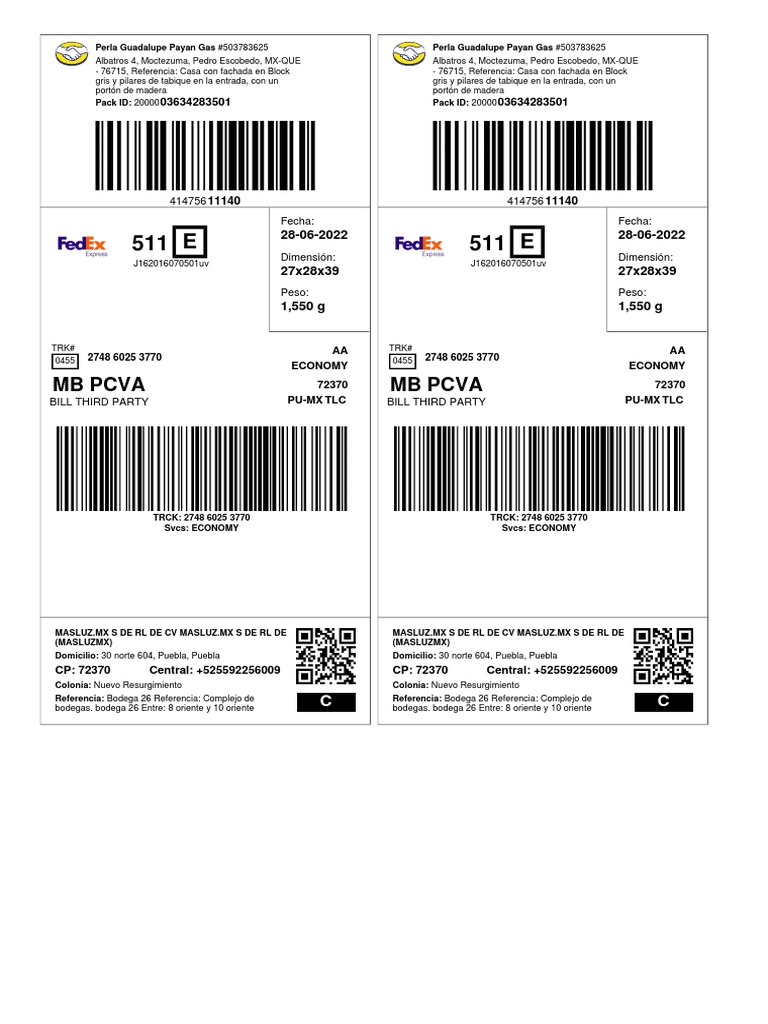 Shipment Labels 220629005916 | PDF