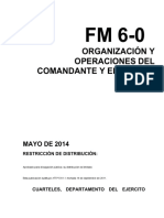 Organización Y Operaciones Del Comandante Y El Estado Mayor: MAYO DE 2014