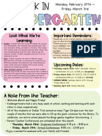 Kindergarten Newsletter 3-3-23