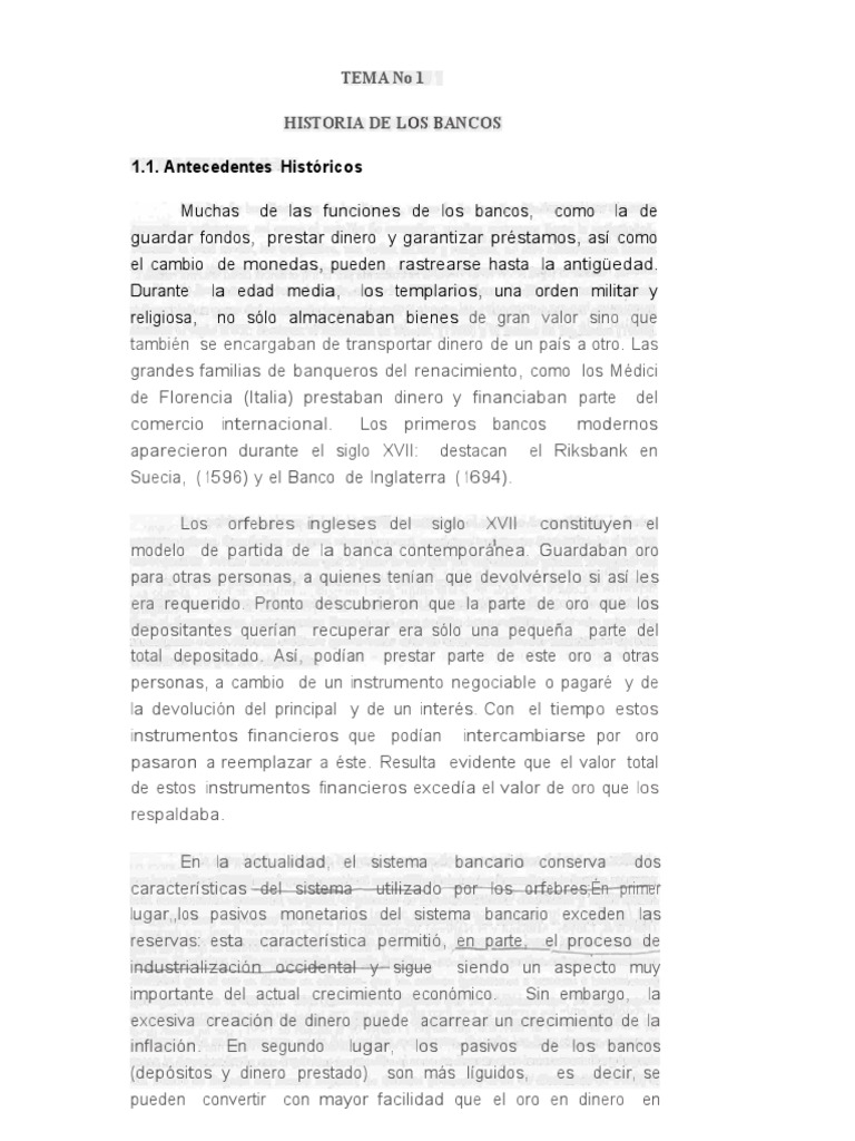 Historia y Evolución de la Banca | PDF | Bancos | Dinero