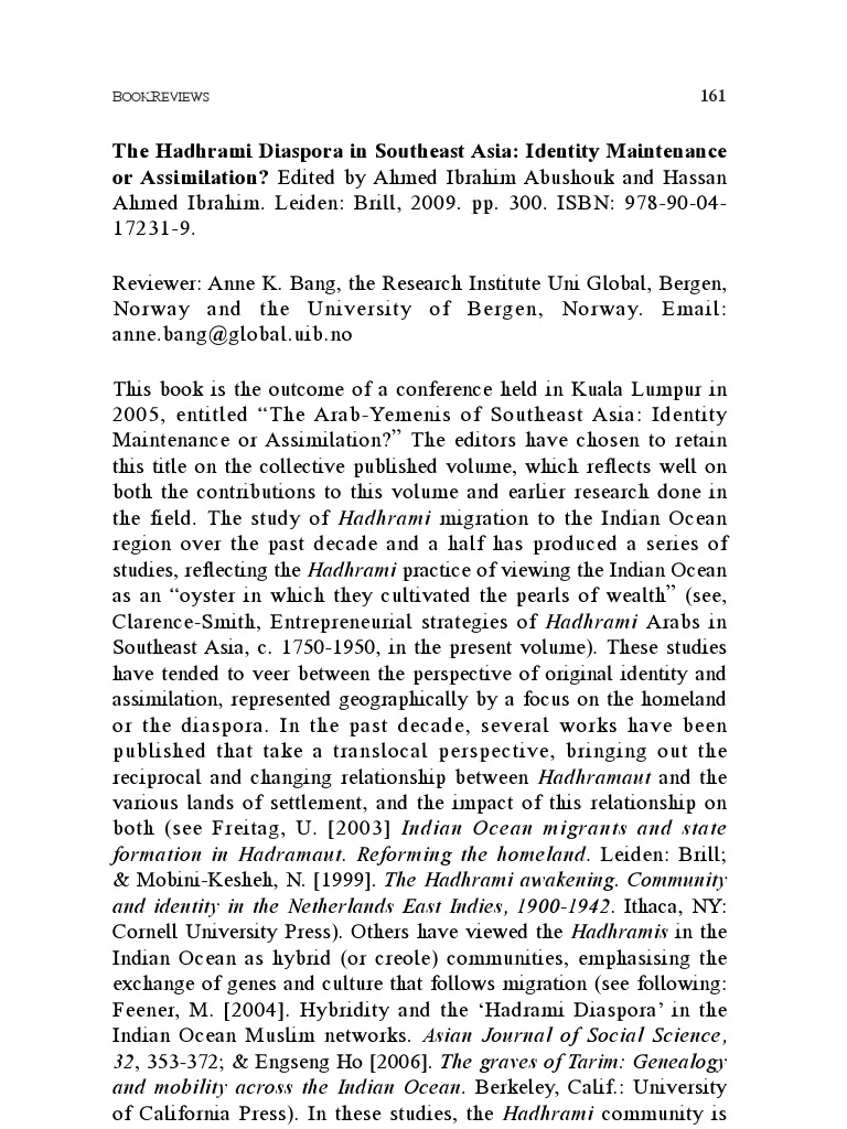 Hadhrami Identity in Southeast Asia | PDF | Malaysia | Colonialism