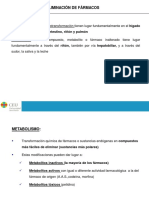 TEMA 3 - Bases Farmacocineticas. Metabolismo y Excrecion