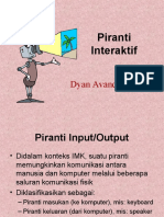 Piranti Input dan Output untuk Interaksi Manusia dan Komputer