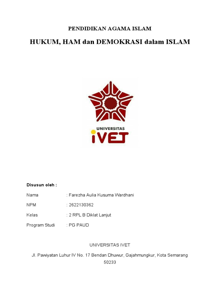 Musyawarah Ppt Hukum: The Core of Islamic Hukum, HAM dan Demokrasi desde Islam