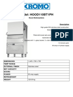 Dishwasher DW014HOOD 110 Specs