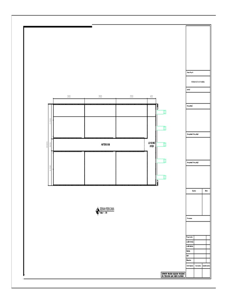 Denah Rencana: Anteroom Loading Area | PDF