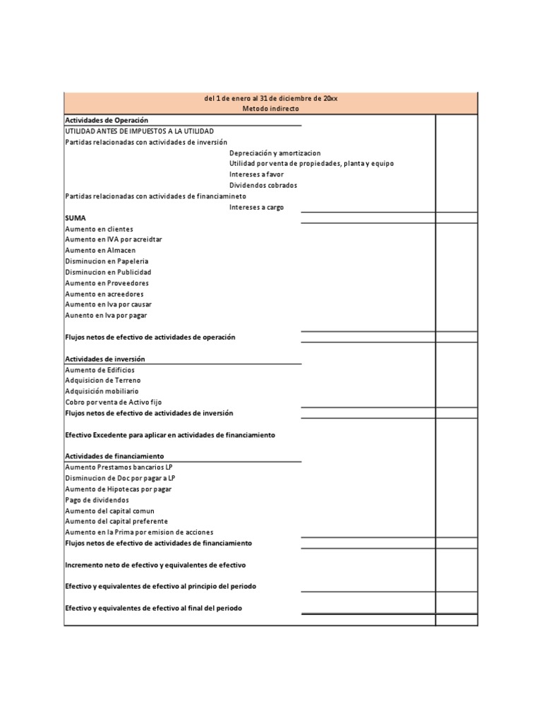 Flujos de Efectivo: Actividades Financieras | PDF | Compartir (Finanzas ...