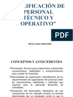 Calificacion de Personal Tecnico y Opera