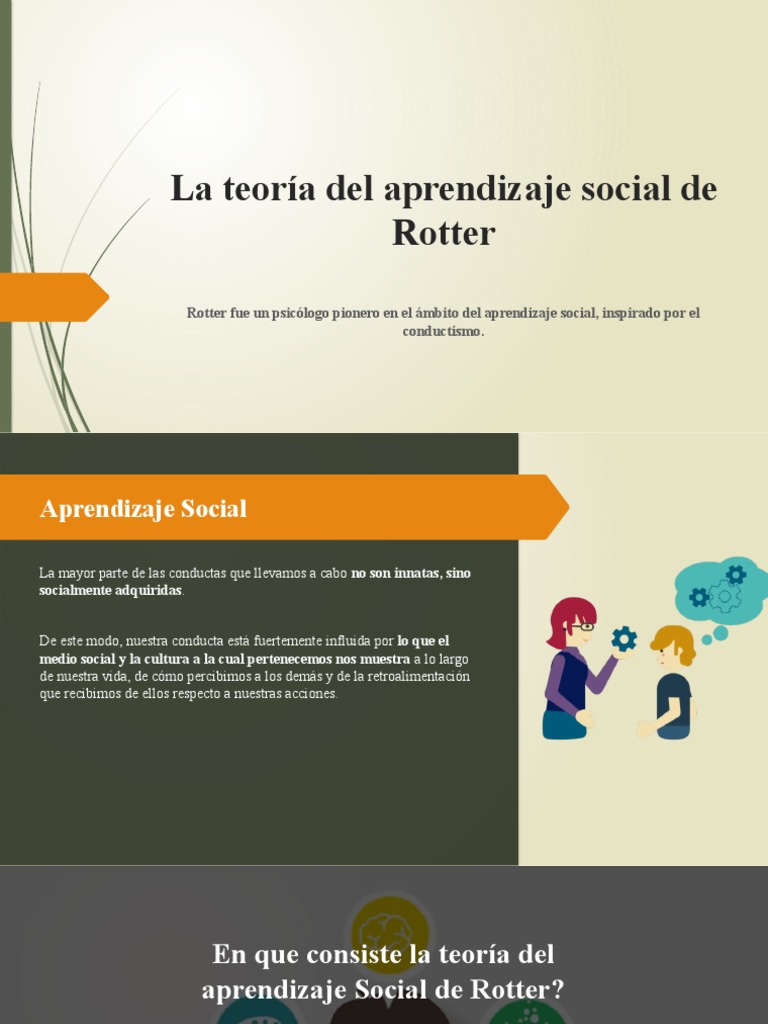 La Teoría Del Aprendizaje Social de Rotter | PDF | Aprendizaje ...