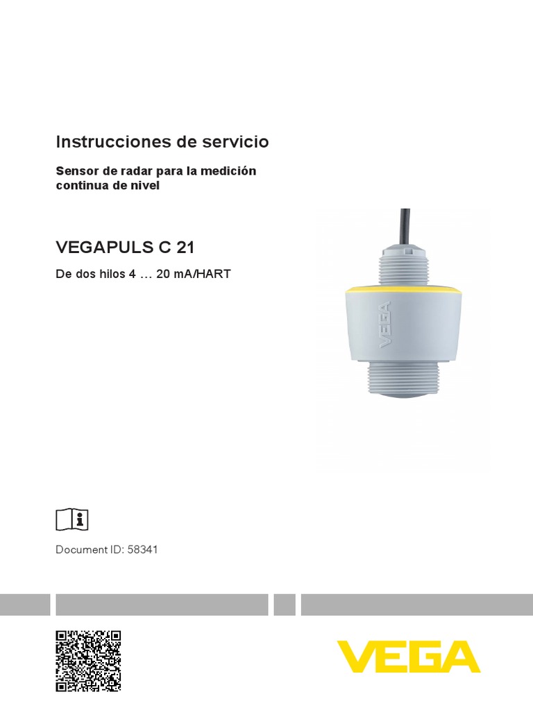Vega VEGAPULS C21 Instrucciones | PDF | Bluetooth | Código QR
