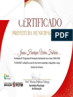 Certificado de Formação em Potim