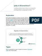 What Is Equity in Economics