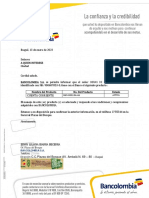 Bancolombia clasificación interna cuenta corriente activa ingeniería