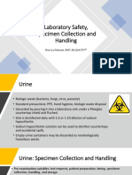 Laboratory Safety, Specimen Collection and Handling