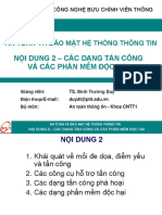 DUYDT-ATBM-Noi Dung 2 - Cac Dang Tan Cong Va Phan Mem Doc Hai