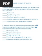 Worksheet Sa Health | PDF