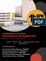 Comunicaciones Integradas de Marketing: Tema: Perfil Del Consumidor Post Pandemia