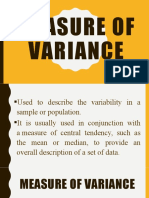 Measure of Variance