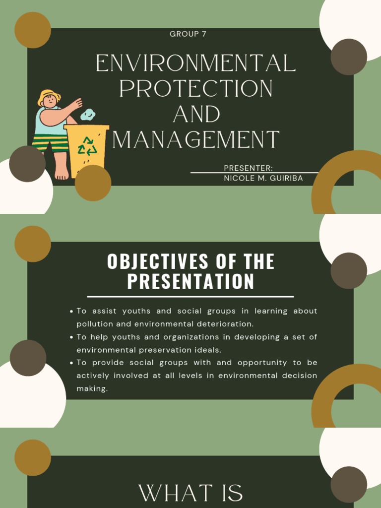 Environmental Protection and Management PDF