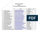 Daftar Akun Siswa Pembelajaran