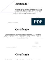 Certificado Semana Academica