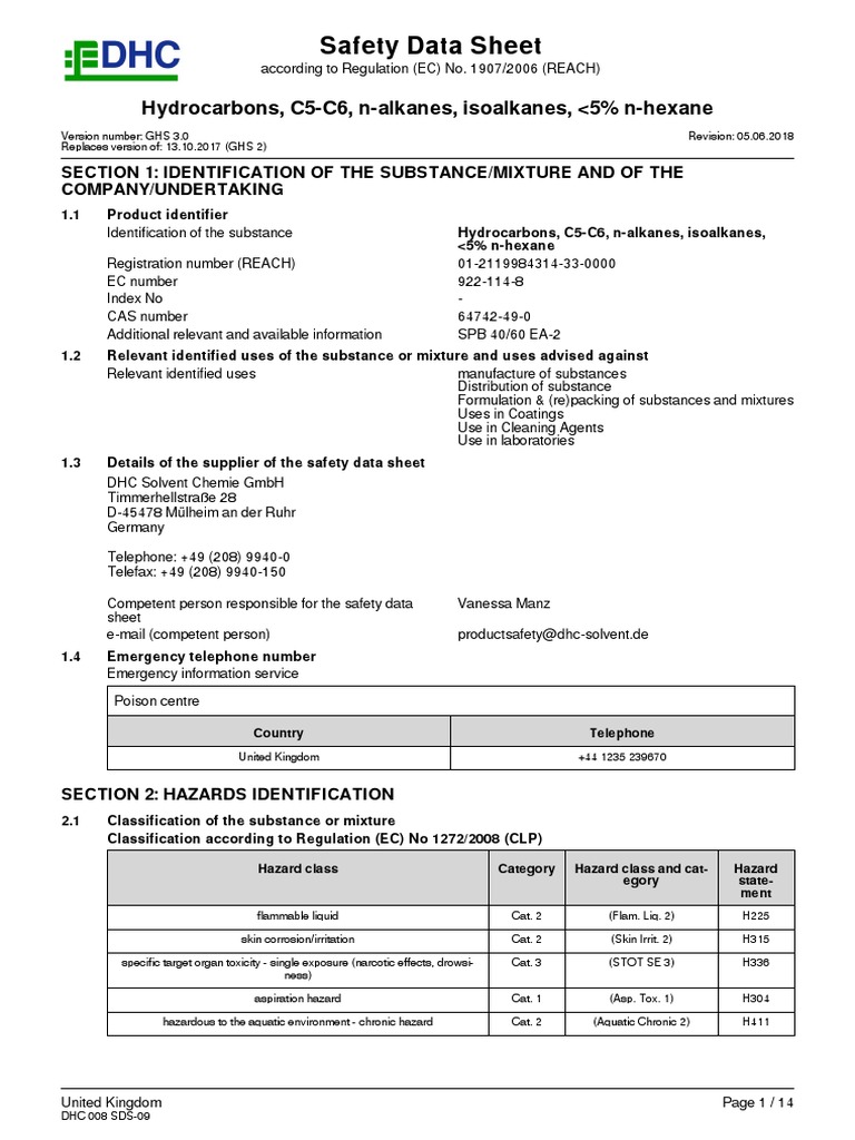 sds-hydrocarbons-c5-c6-pdf-dangerous-goods-toxicity