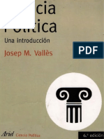 Josep M Valles Ciencia Politica Una Introduccion