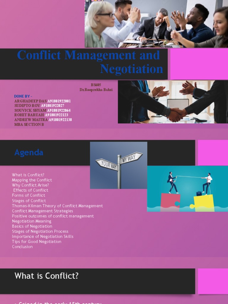 Conflict Management and Negotiation Guide | PDF | Negotiation ...