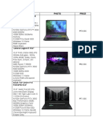 Laptop and Webcam Specifications For RAGPTD6