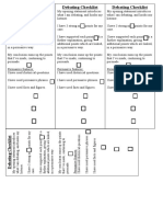 Debating Checklist