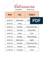 January Test Schedule F.SC