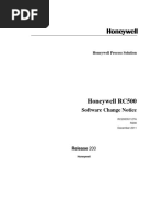 Honeywell - RC500 - R200 - Software Change Notice