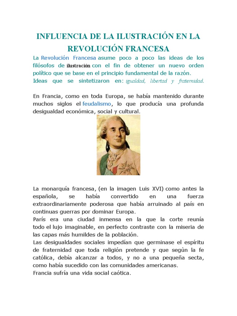 Influencia de La Ilustración en La Revolución Francesa | PDF | Era de ...