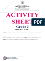 Activity Sheets Q3