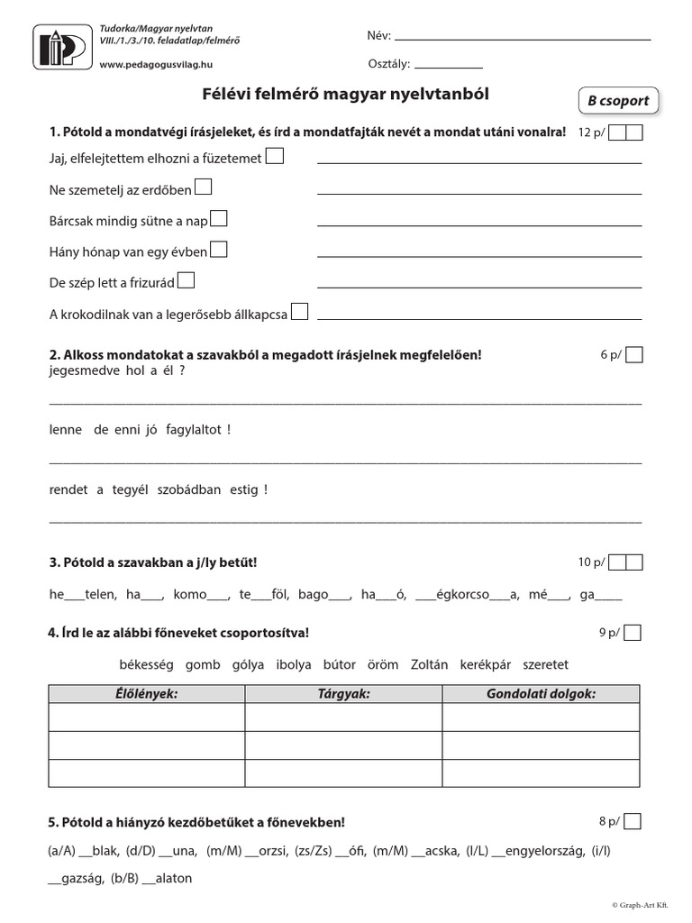 Pip 1701 Mnyelv 3o FL Felm 10 | PDF