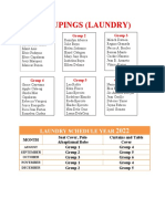 LAUNDRY GROUPINGS