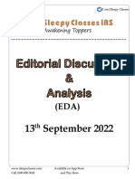 Editorial Discussion & Analysis 13th Sep 2022