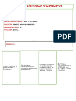 Sesion de Aprendizaje Matematica