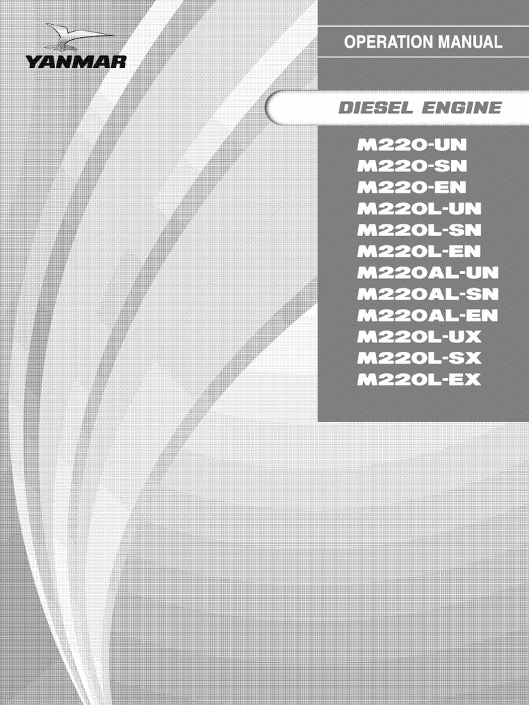 Yanmar M220-Operation Manual | PDF