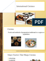 History of International Cuisine