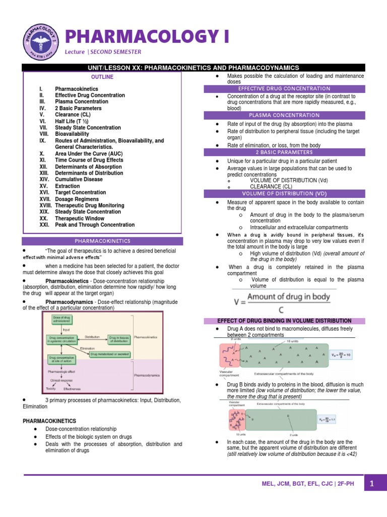  pha6118 lec pharmacokinetics and pharmacodynamics final pdf