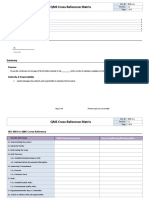 QMS Cross-Reference Matrix BLANK