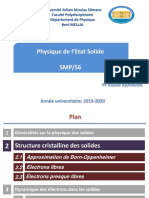CHP II - Physique de L'etat Solide 2019-2020