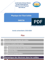 CHP III - Physique de L'etat Solide 2019-2020