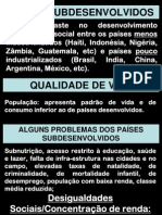 Apresentação Subdesenvolvimento