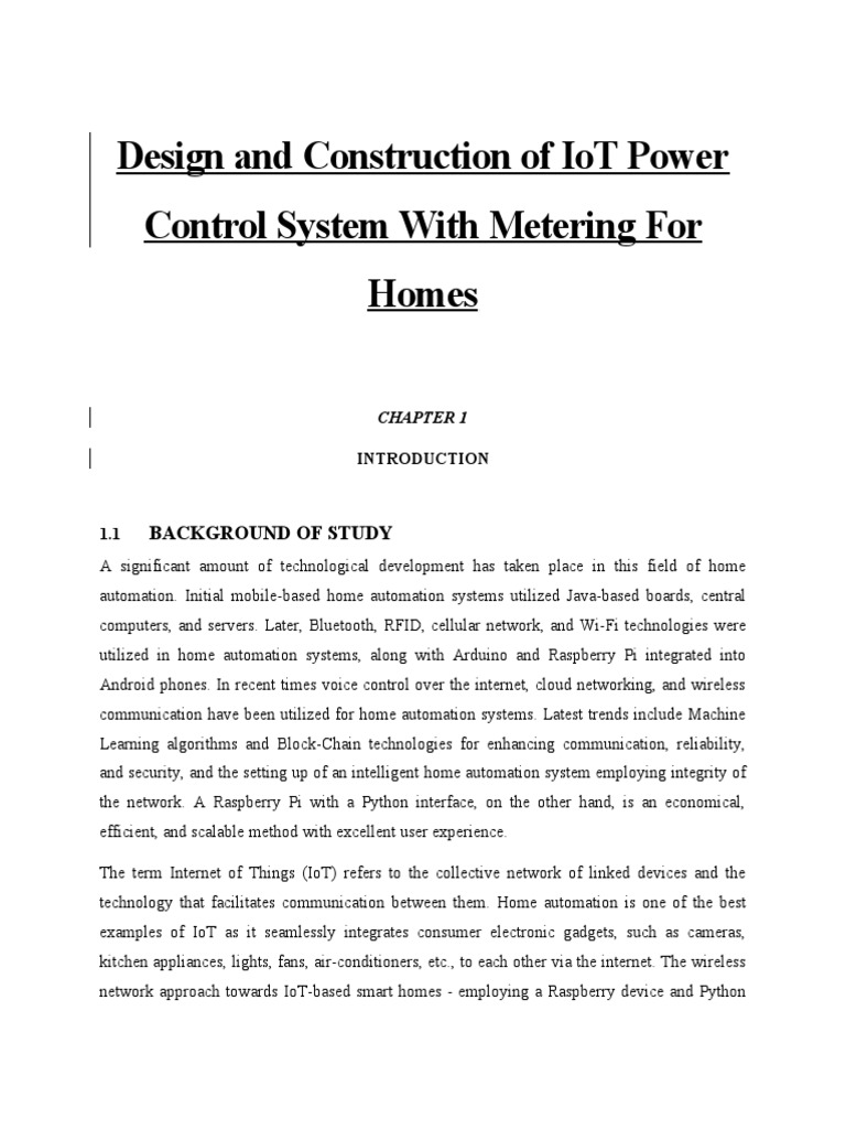 Design and Construction of IoT Power Control System With Metering For ... Circuit Diagram