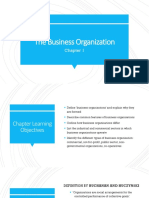 Chapter 1 - The Business Organization